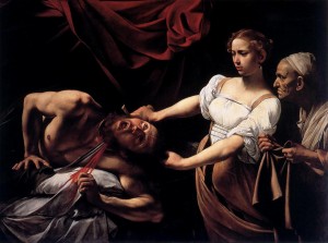 Roman Judith Beheading Holofernes, c. 1598-1599, Galleria Nazionale d'arte antica. Painted for Cardinale del Monte.