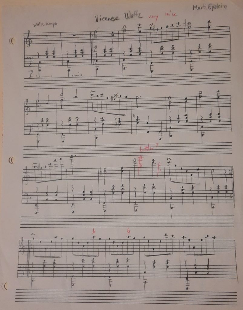 Composer's manuscript score.