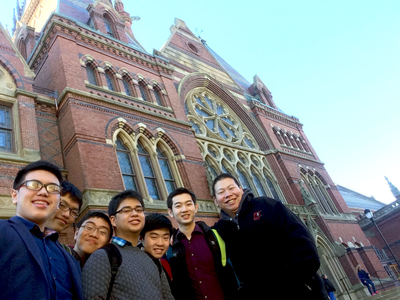 Some of my students and I in front of the Memorial Hall at Harvard. (November 2015)