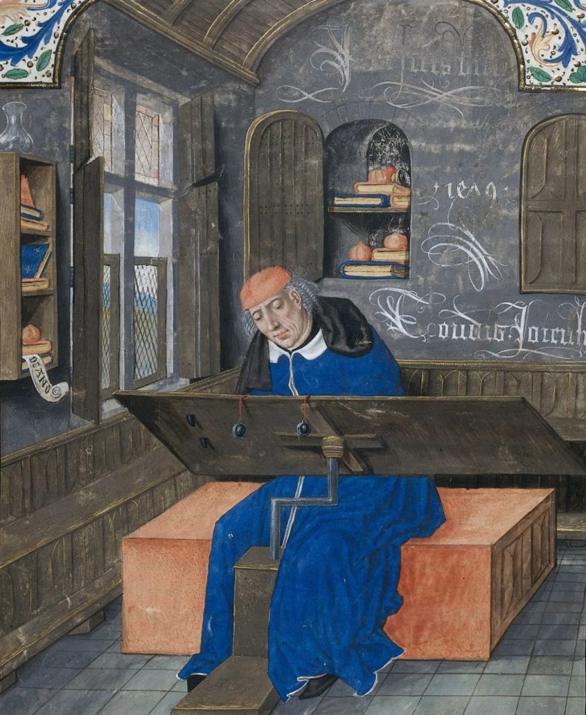 Translator at work from BL Royal 18 E III, f. 24 