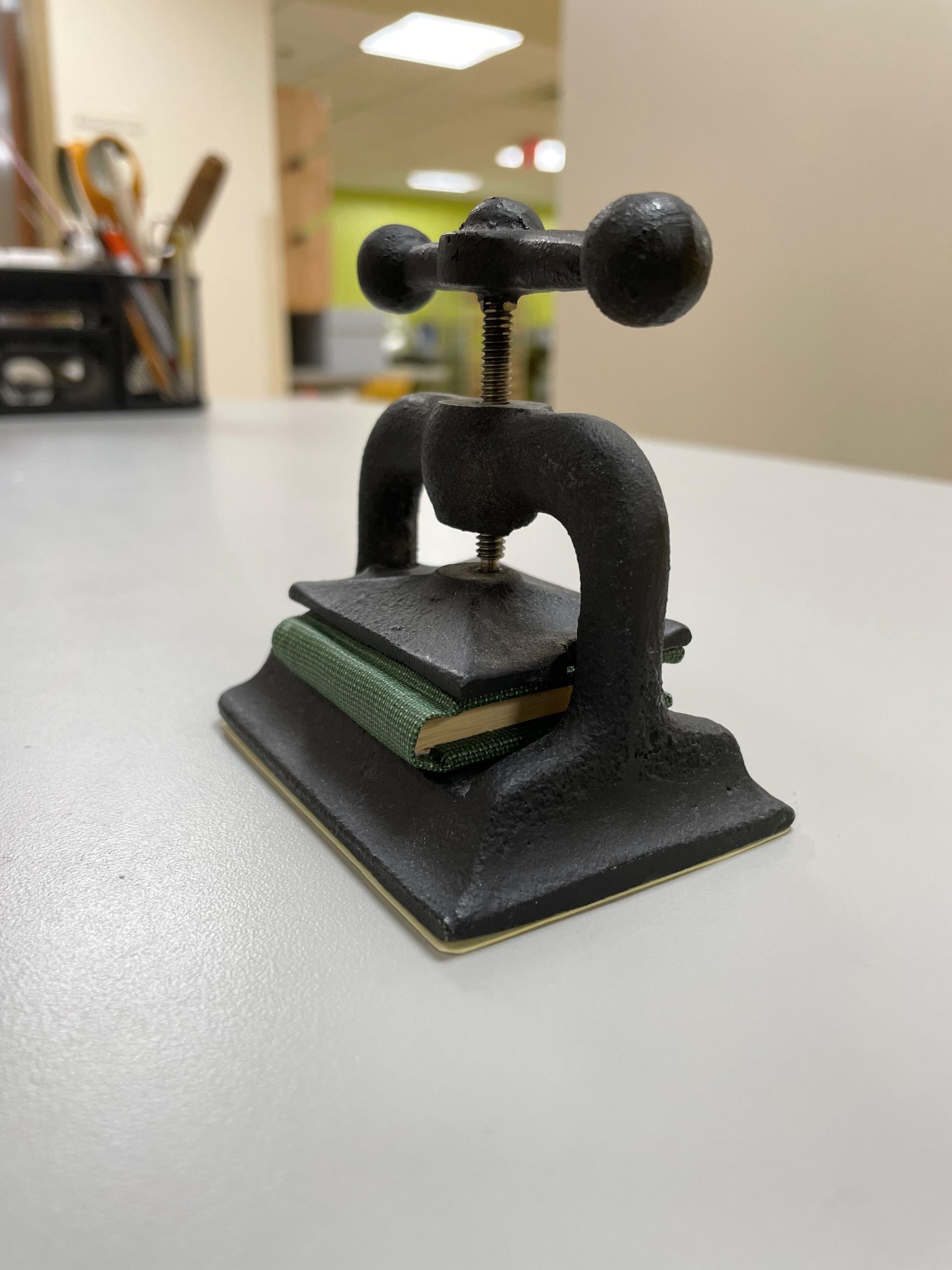 Miniature book and press